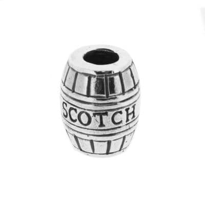 Scotch Whisky Cask Silver Bead Charm 1112