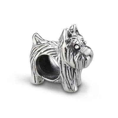 Scottie Dog Silver Keepsake Bead Charm 9840