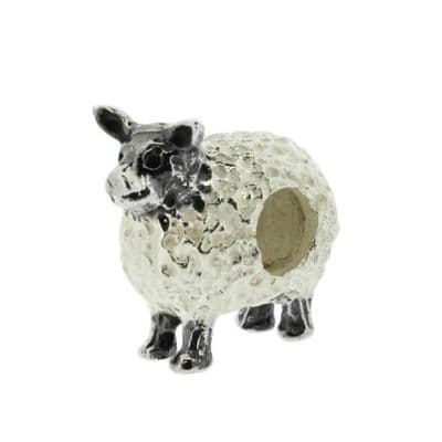 Scottish Blackface Sheep Silver Bead Charm 1114