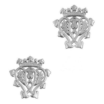 Scottish Luckenbooth Silver Stud Earrings 0628