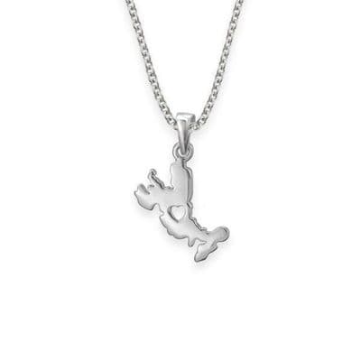 Scottish Sterling Silver Pendant 'My Heart Is In Skye' 9923