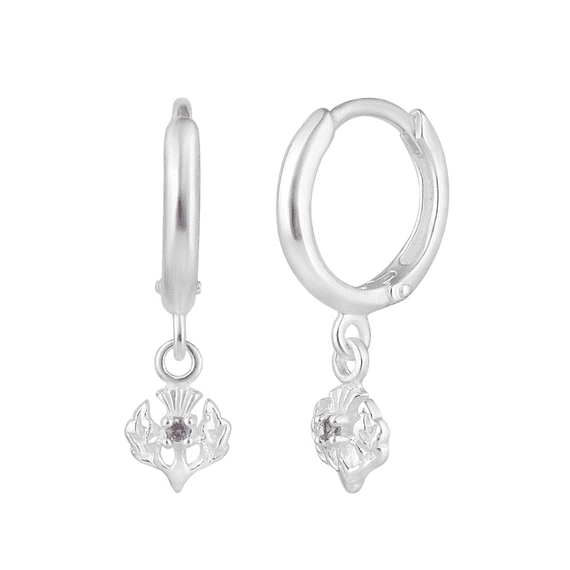 Scottish Thistle Huggie Hoops 2527