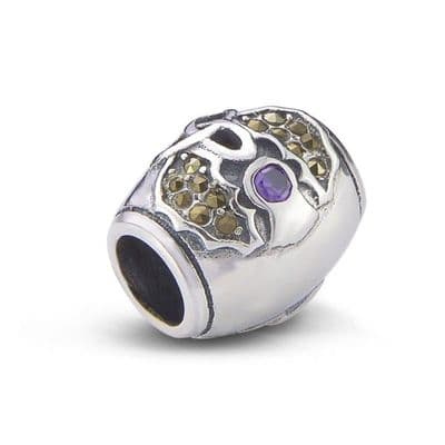 Scottish Thistle Marcasite Keepsake Bead Charm 9742