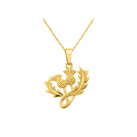 Scottish Thistle Pendant Gold Finish 0639G