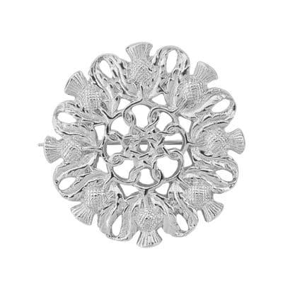 Scottish Thistle Pewter Brooch 0784