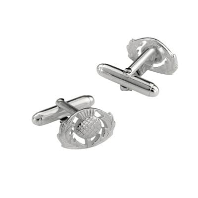 Scottish Thistle Silver Cufflinks 0672