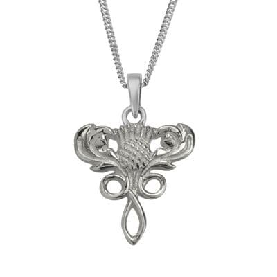 Scottish Thistle Silver Pendant 9100