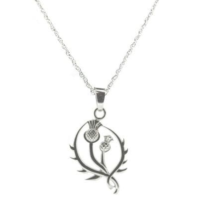 Scottish Thistle Silver Pendant 9817