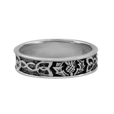 Scottish Thistle Silver Ring 0737