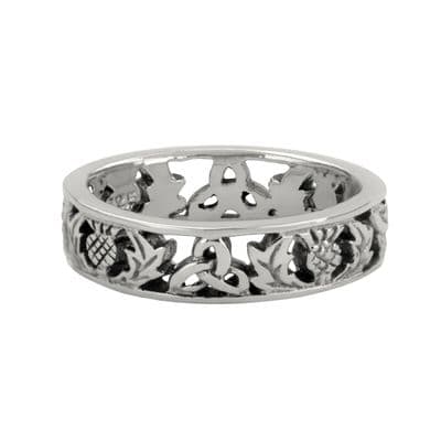 Scottish Thistle Silver Ring 0738