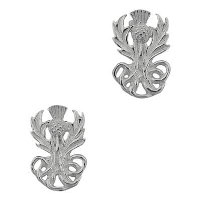 Scottish Thistle Silver Stud Earrings 0132