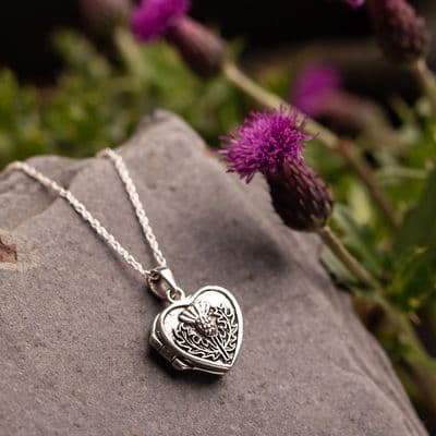 Scottish Thistle Sterling Silver Locket 2519
