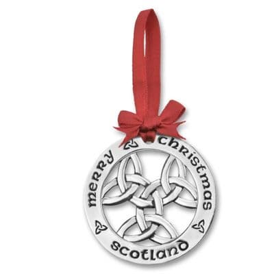 Silver Plated Christmas Decoration Celtic Knot 0940