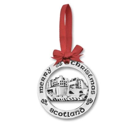 Silver Plated Christmas Decoration Edinburgh Castle 0941