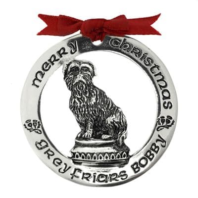 Silver Plated Christmas Decoration Greyfriars Bobby 9924