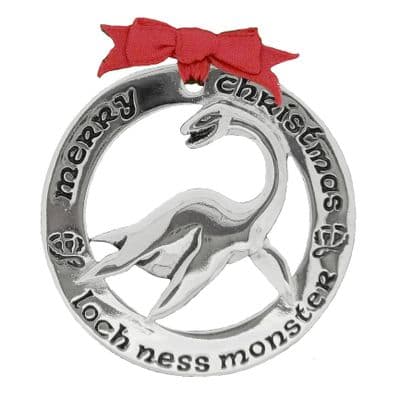 Silver Plated Christmas Decoration Loch Ness Monster 0988
