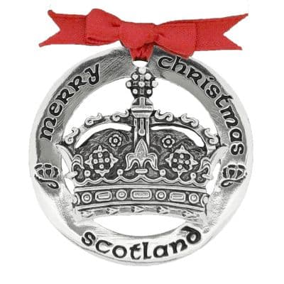 Silver Plated Christmas Decoration Scottish Crown 0980