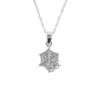 Spider Web Silver Pendant 1092