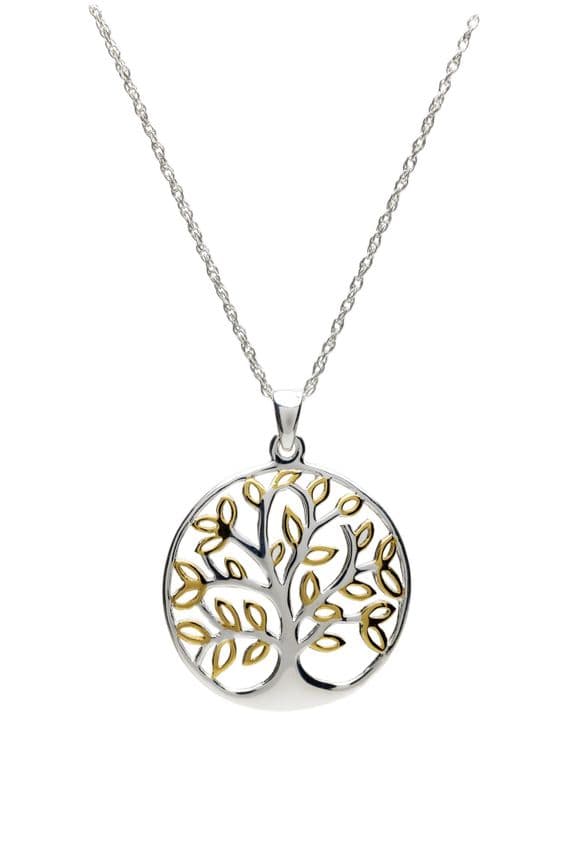 Sterling Silver & Gold Plated Tree of Life Pendant 1906
