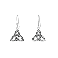 Sterling Silver Triune Drop Earrings 2604