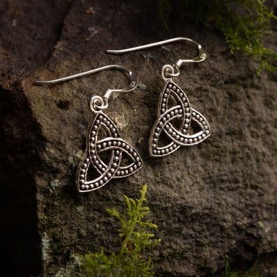 Sterling Silver Triune Drop Earrings 2604