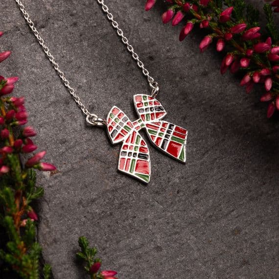 Tartan Bow Necklace 2514