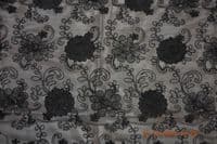 1204C Embroidery Lace, 130 cm wide, black