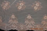 COR102 Scallop Edged Corded Lace, 117 cm, rose pink
