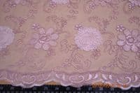 Embroidery Lace, 130 cm wide, pale pink, code: EM1102