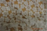 Guipure lace, 110 cm wide, white, code: GU207