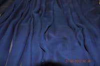 S2030 Silk georgette, 114 cms,  Navy Blue