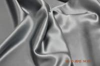 Silk crepe satin, 114 cms, 81.7 gsm Metal Grey