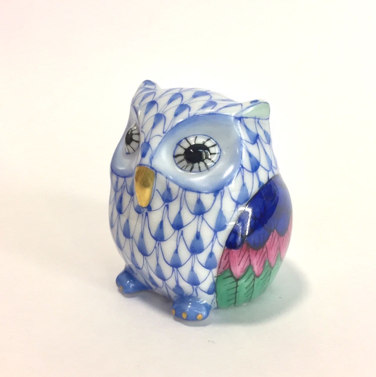 Herend Porcelain Figurine of a Baby Owl
