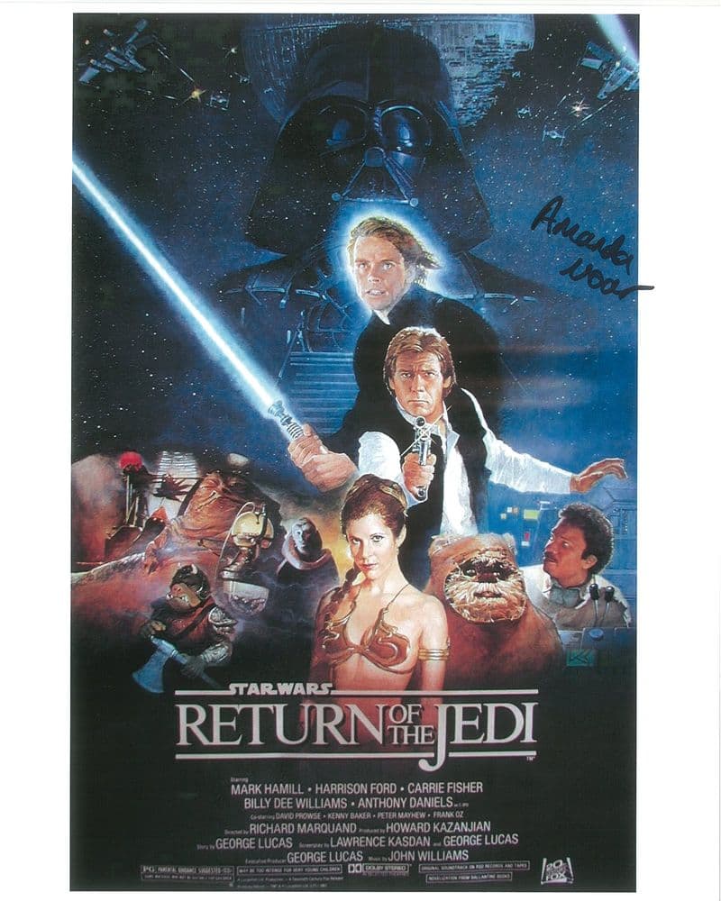 Amanda Noar STAR WARS - Episode VI Return of the Jedi 'JESS' GSA 10x8 COA 10112