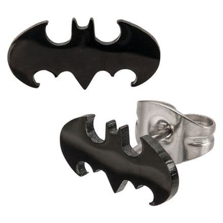 Batman Black Symbol Bat wings 1 pair ear rings 7877
