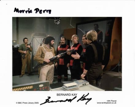Bernard Kay and Morris Perry DOCTOR WHO Genuine Signed Autograph 10 x 8 COA 476