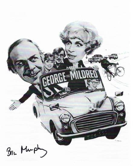 Brian Murphy GEORGE & MILDRED Genuine signed Autograph 10x8 COA 11428