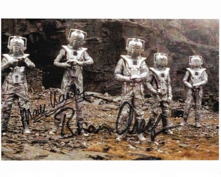 BRIAN ORRELL & MARK HARDY Cyberman (Doctor Who ) 10x8 Genuine Signed Autograph COA 12108