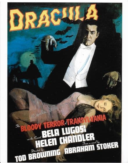Carla Laemmle "Dracula 1931" Genuine signed Autograph COA 8" x 10" V-Rare 22687