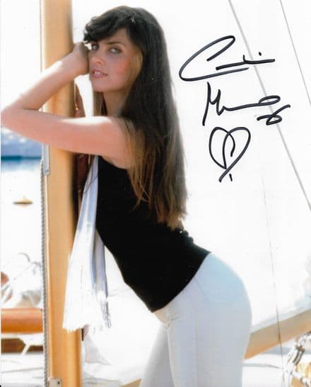 Caroline Munro ACTRESS Genuine signed autograph 10 by 8 COA 11727
