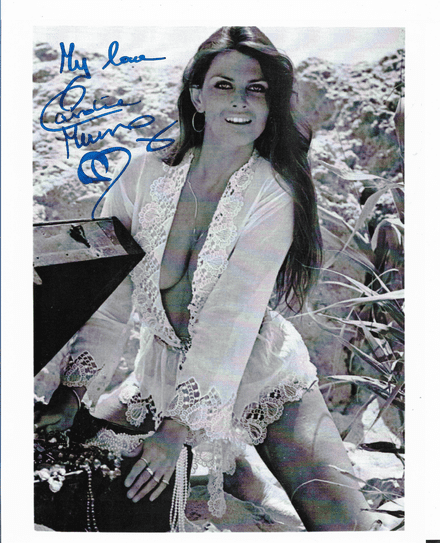 Caroline Munro "Hammer, Bond & Model" Genuine signed autograph 10 by 8 COA 23031