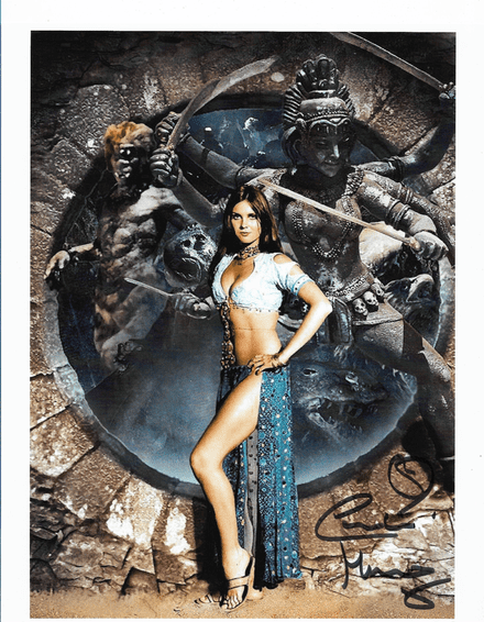 Caroline Munro "Hammer, Bond & Model" Genuine signed autograph 10 by 8 COA 23032