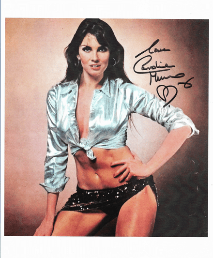 Caroline Munro "Hammer, Bond & Model" Genuine signed autograph 10 by 8 COA 23034
