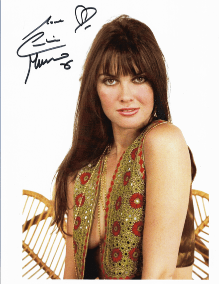 Caroline Munro "Hammer, Bond & Model" Genuine signed autograph 10 by 8 COA 23042