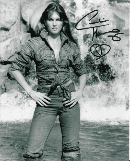 Caroline Munro "Hammer, Bond & Model" Genuine signed autograph 10 by 8 COA 23044