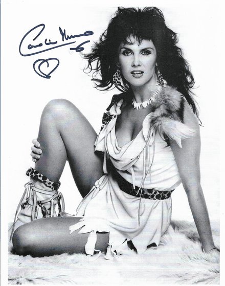 Caroline Munro "Hammer, Bond & Model" Genuine signed autograph 10 by 8 COA 23045