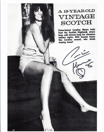 Caroline Munro "Hammer, Bond & Model" Genuine signed autograph 10 by 8 COA 23049
