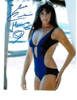 Caroline Munro signed 10 by 8 star of Dracula, Sinbad, Bond Genuine Signed Autograph 10 x 8 COA 2443