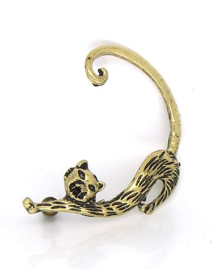 CAT Punk EAR-CUFF WRAP EARRING warm Gold 7876