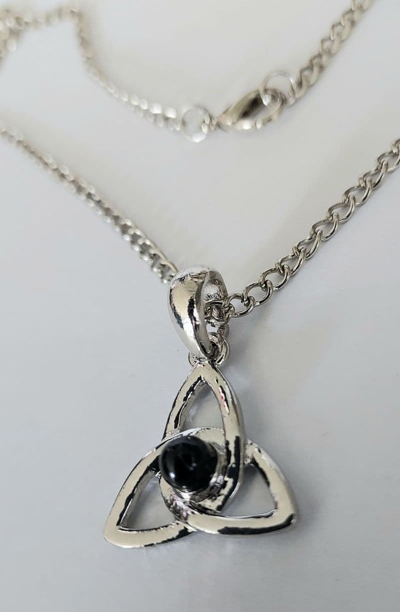 Charmed Hematite Triquetra pendant 5114